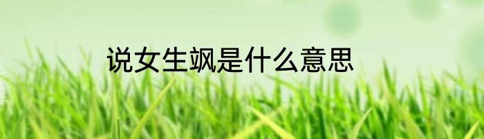 说女生飒是什么意思