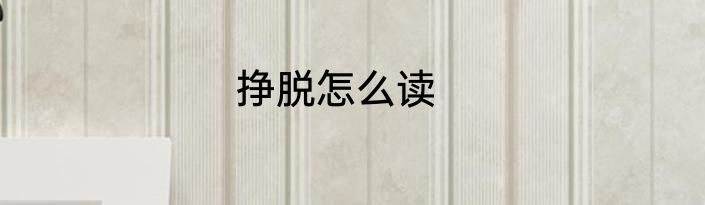 挣脱怎么读