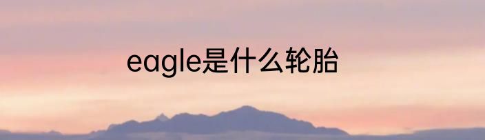 eagle是什么轮胎