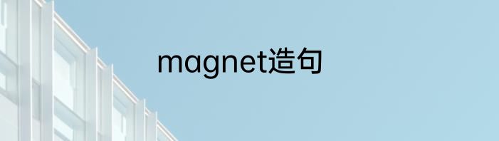 magnet造句