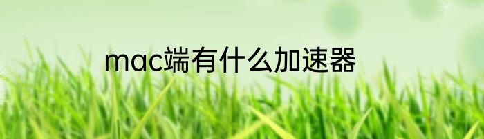 mac端有什么加速器