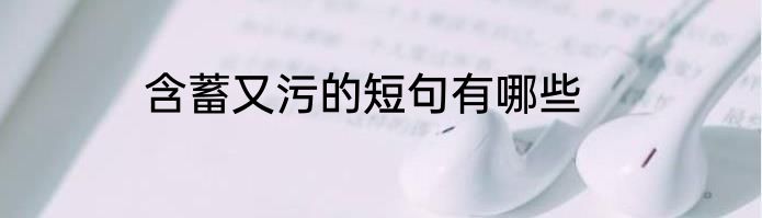 含蓄又污的短句有哪些