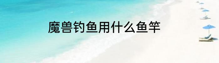 魔兽钓鱼用什么鱼竿
