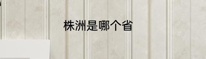 株洲是哪个省