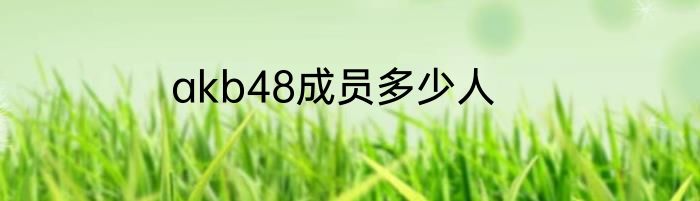 akb48成员多少人