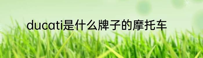 ducati是什么牌子的摩托车