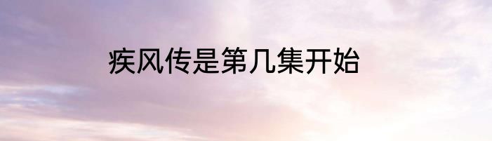 疾风传是第几集开始