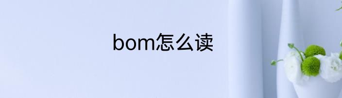 bom怎么读