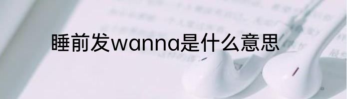 睡前发wanna是什么意思