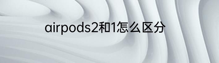 airpods2和1怎么区分