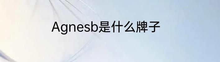 Agnesb是什么牌子