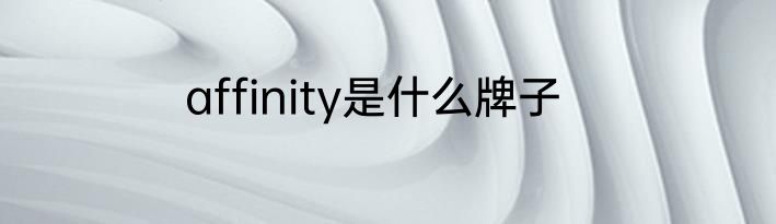 affinity是什么牌子