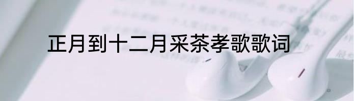 正月到十二月采茶孝歌歌词