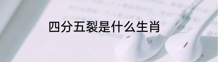 四分五裂是什么生肖