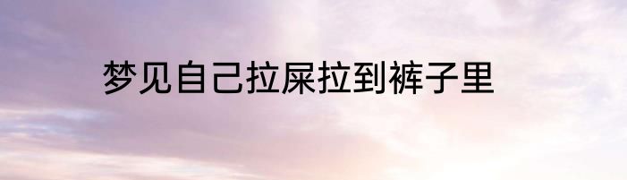 梦见自己拉屎拉到裤子里