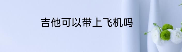 吉他可以带上飞机吗