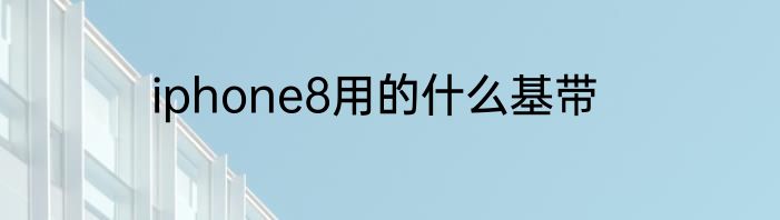 iphone8用的什么基带