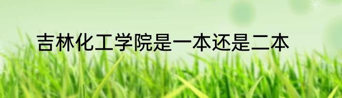 吉林化工学院是一本还是二本