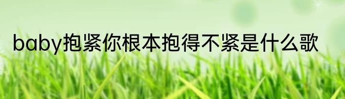 baby抱紧你根本抱得不紧是什么歌