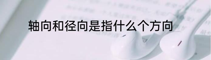 轴向和径向是指什么个方向
