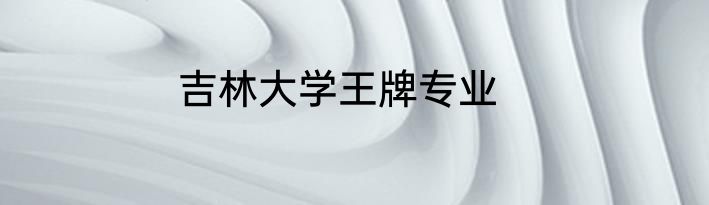吉林大学王牌专业