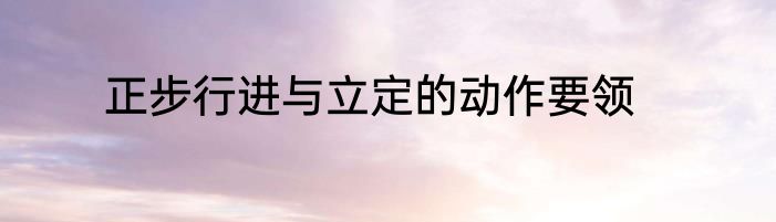 正步行进与立定的动作要领