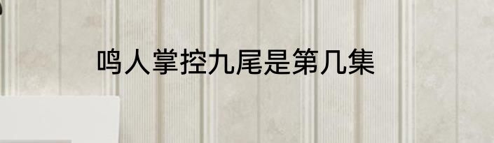 鸣人掌控九尾是第几集