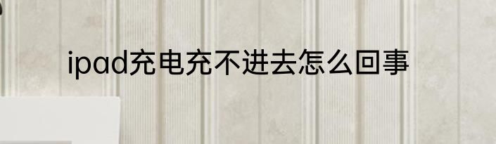ipad充电充不进去怎么回事