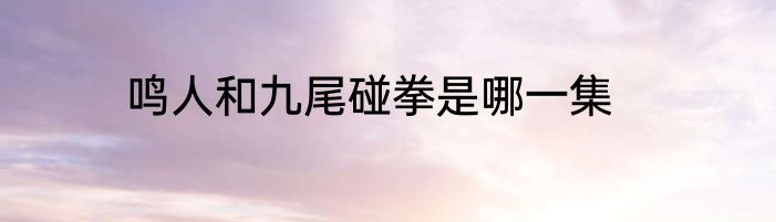 鸣人和九尾碰拳是哪一集