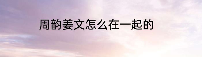 周韵姜文怎么在一起的