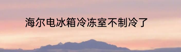 海尔电冰箱冷冻室不制冷了