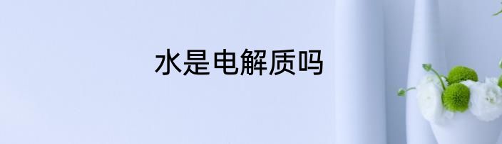 水是电解质吗