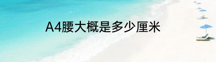 A4腰大概是多少厘米
