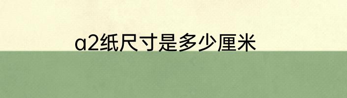 a2纸尺寸是多少厘米
