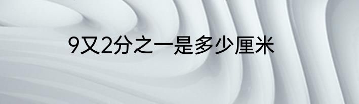 9又2分之一是多少厘米