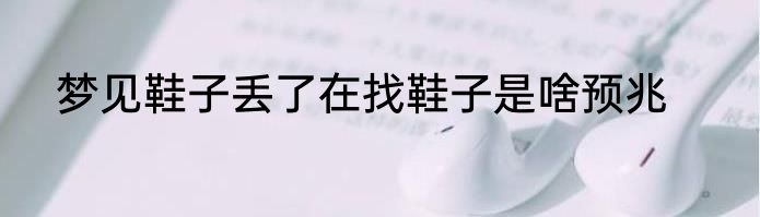 梦见鞋子丢了在找鞋子是啥预兆