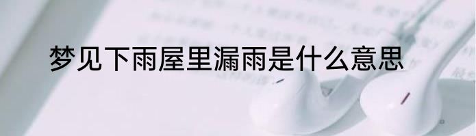 梦见下雨屋里漏雨是什么意思