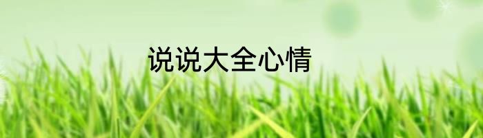 说说大全心情
