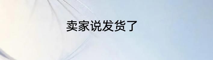 卖家说发货了