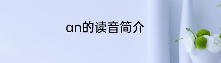 an的读音简介