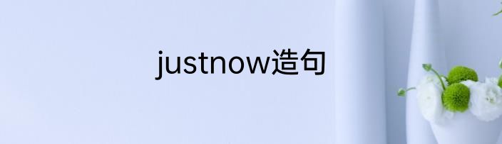 justnow造句