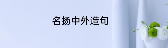 名扬中外造句