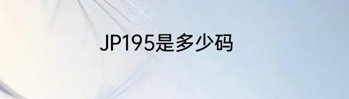 JP195是多少码