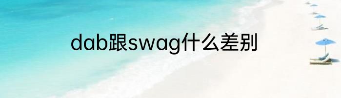 dab跟swag什么差别