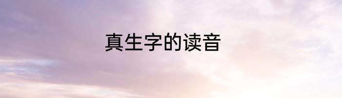 真生字的读音