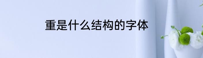 重是什么结构的字体