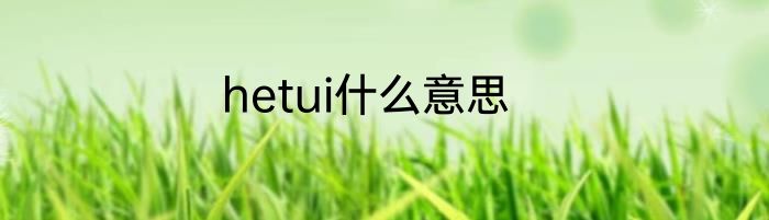 hetui什么意思