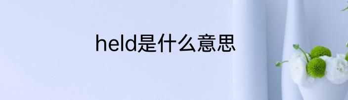held是什么意思