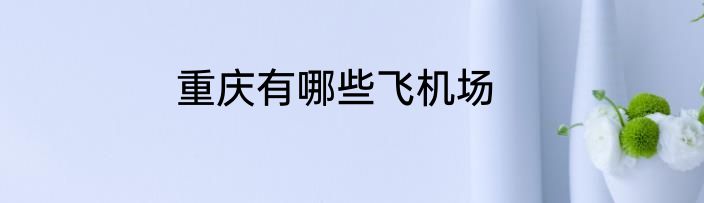 重庆有哪些飞机场