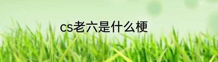 cs老六是什么梗